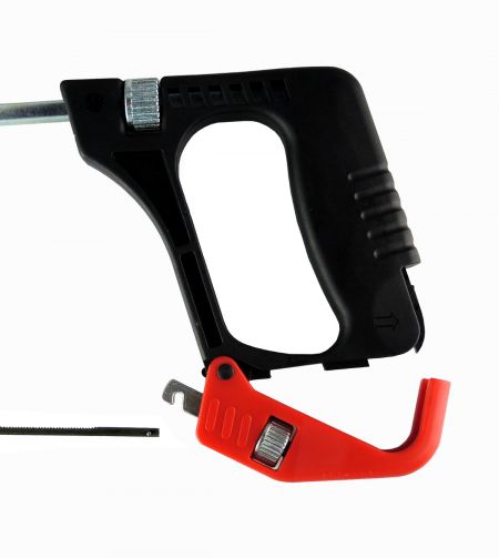 Bi junior hacksaw frame with blade quick release mechanism